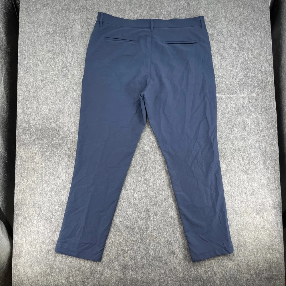 Banana Republic Chino Pants Mens 38x27 Navy Blue Performance Core Temp Slim Fit